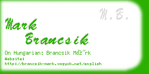 mark brancsik business card